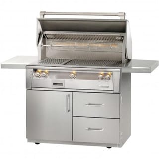 Alfresco 42" ALXE Standard Grill on Deluxe Cart With Rotisserie