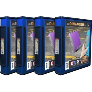 Storex Duragrip Blue Plastic 1-inch View Binder (Pack of 4)