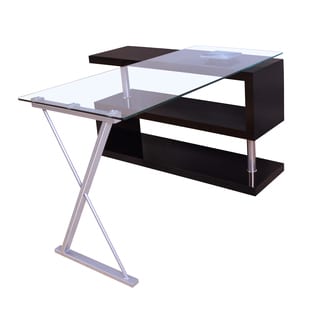 Acme Furniture Buck Glass-top Swivel Desk
