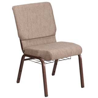 HERCULES Series 18.5 inches wide Fabric Church Chair with 4.25-inch Thick Seat, Cup Book Rack