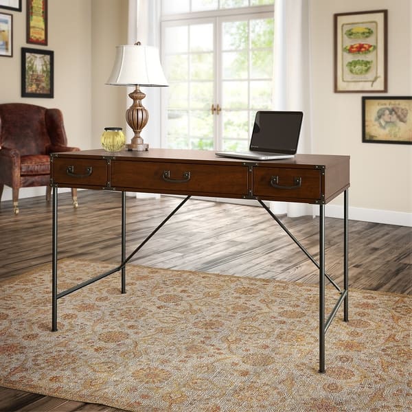 Ironworks 48W Writing Desk from kathy ireland Home by Bush Furniture