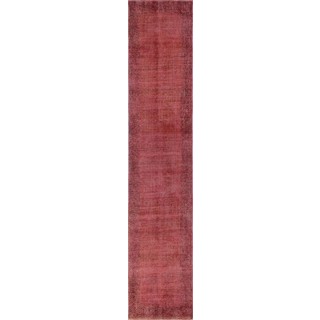 Almir Red/Black Distressed Overdyed Rug (2'6 x 13'1)