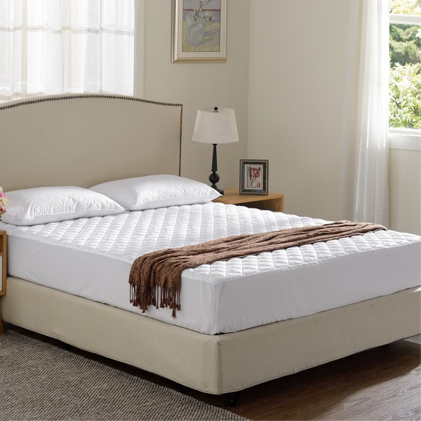 Cheer Collection Quilted Hypoallergenic Fitted Mattress Pad