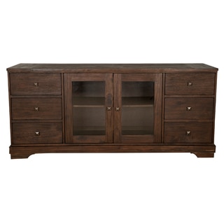 Harlan Media TV Console Stand Rustic Java