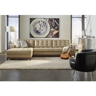 Lazzaro Leather Clayton Taupe RSF (Right Side Facing) Sofa