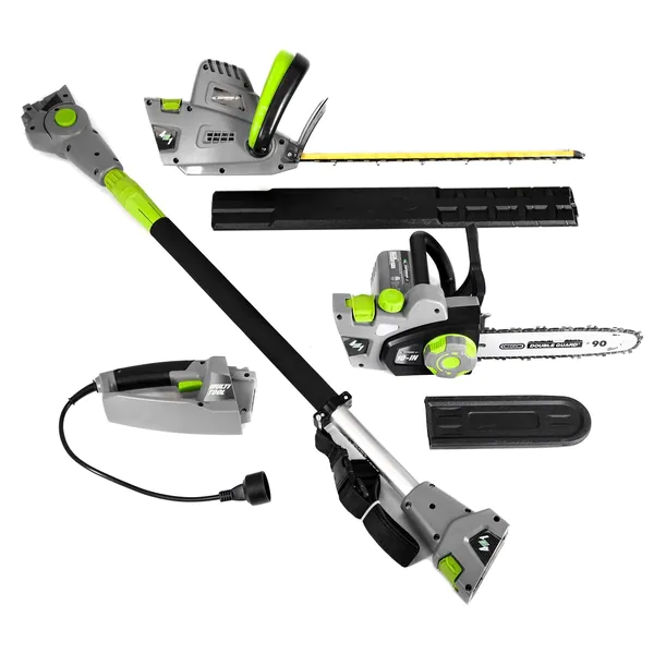 Earthwise 4-in-1 Electric Chainsaw with Pole Saw, Hedge Trimmer, and Pole Hedge Trimmer - CVP41810