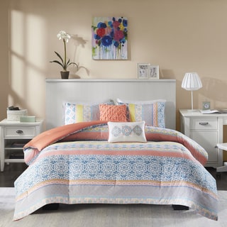 Intelligent Design Adley Coral Printed Comforter Set