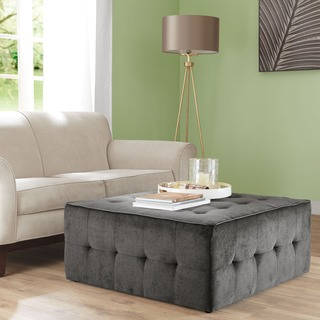 Madison Park Tyche Chocolate Oversized Cocktail Ottoman