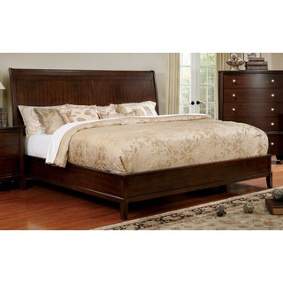 Furniture of America Kami Transitional Brown Cherry Panel Bed