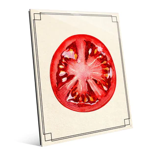 Tomato Slice Wall Art Print on Acrylic