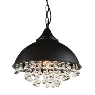 Journee Home 'Juxtaposition' 15 in Hard Wired Iron Dangling Crystal Pendant Light