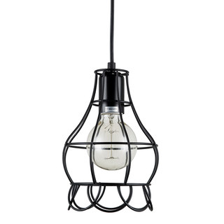 Journee Home 'Mattie' 6 in Hard Wired Iron Wire Pendant Light With Included Edison Bulb