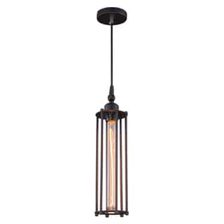 Journee Home 'Sachihiro' 14 in Iron Hard Wired Pendant Light With Included Edison Bulb