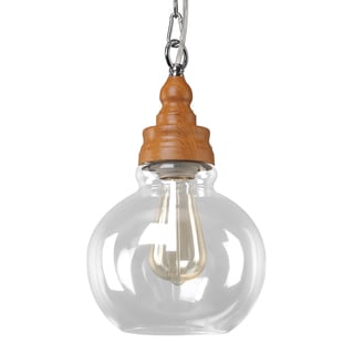 Journee Home 'Innovator' 13 in Hard Wired Glass Pendant Light With Included Edison Bulb