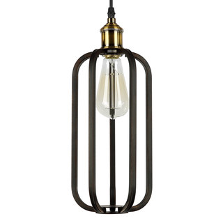 Journee Home 'Birdcage' 12 in Hard Wired Iron Pendant Light With Included Edison Bulb