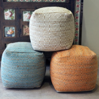 Abella Fabric Pouf by Christopher Knight Home