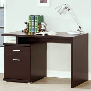 Modern Design Home Office Cappuccino Writing/ Computer Desk with File Cabinet