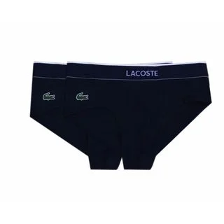 Lacoste Men's Black Cotton Briefs (Set of 2)
