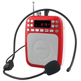 Supersonic Red Rechargeable Bluetooth Voice Amplifier