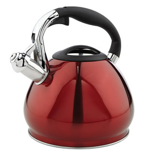 Simply Kitchen Details Red Stainless Steel 10-cup Tea Kettle