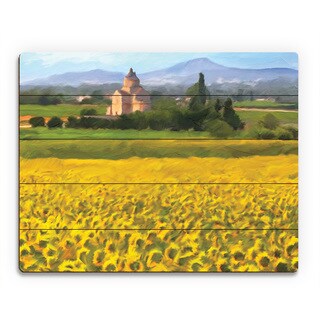 'Provence Sunflowers' Wood Wall Art Print