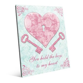 Keys to My Heart Pink Acrylic Wall Art Print (More options available)
