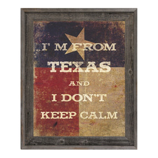 'I'm From Texas' Wood-Framed Canvas Wall Art