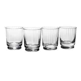 Reed Barton Austin Clear Crystal 4.125-inch Double Old Fashioned Glasses (Pack of 4)