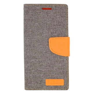 Insten Gray/ Orange Leather Case Cover with Stand/ Wallet Flap Pouch/ Photo Display For Samsung Galaxy Note 5