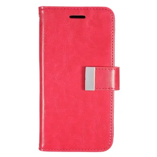 Insten Hot Pink Leather Case Cover with Wallet Flap Pouch/ Photo Display For Samsung Galaxy Grand Prime