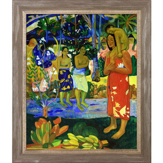 Paul Gauguin 'Orana Maria (We Hail Thee Mary), 1891' Hand Painted Framed Oil Reproduction on Canvas