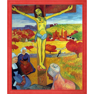 Paul Gauguin 'Yellow Christ, 1889' Hand Painted Framed Oil Reproduction on Canvas