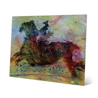 White Horse Dark Horse Abstract Wall Art on Metal