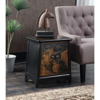 Convenience Concepts Touch of Asia Brown Cabinet Accent Table