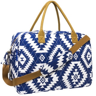 MKF Collection Quilted Cotton Duffel Bag by Mia K. Farrow