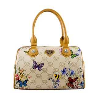 Lany Multicolor Faux Leather Butterfly Satchel
