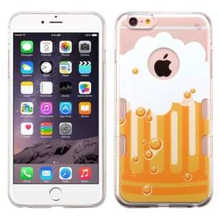 Insten Clear/ Yellow Bubbly Beer TPU Rubber Candy Skin Case Cover For Apple iPhone 6 Plus/ 6s Plus