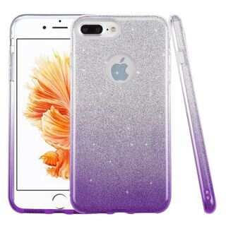 Insten Purple Hard Snap-on Dual Layer Hybrid Glitter Case Cover For Apple iPhone 7 Plus