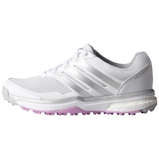 Adidas Women's Adipower Sport Boost 2 White/ Matte Silver/ Wild Orchid Golf Shoes