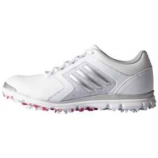 Adidas Women's Adistar Tour White/ Matte Silver/ Raspberry Rose Golf Shoes