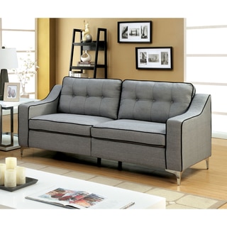 Sylvanas Contemporary Tufted Fabric Sofa By Furniture of America