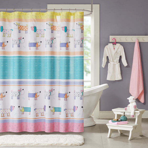 Mi Zone Kids Wriggle Multi Printed Shower Curtain