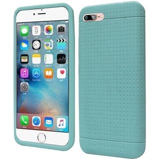 Insten Teal Rugged Silicone Skin Gel Rubber Case Cover For Apple iPhone 7 Plus