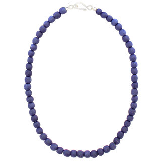 Handmade Blueberry Recycled Glass Bead Necklace - Global Mamas (Ghana)