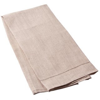 Cottage Home Natural Tan Linen Hemstitched Guest Towel (Set of 2)