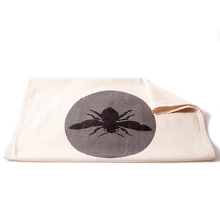Cottage Home Bee Grey Cotton Tea Towel (Set of 2)