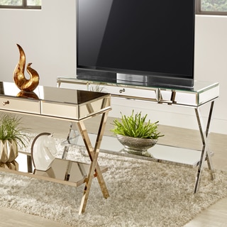 Omni X-Base Mirrored TV Stand with Drawer by INSPIRE Q