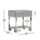 Akiko Mirrored 1-Drawer End Table by INSPIRE Q