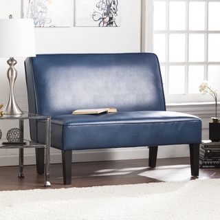 Harper Blvd Brookdale Faux Leather Settee Bench - Blanche Royal