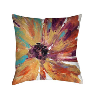 Laural Home Sunset Splash Daisy Decorative Throw Pillow